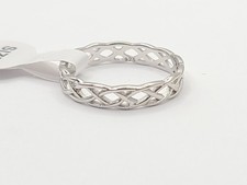 Geflochtener keltischer Matrosen Knoten Bandring 4 mm Größe 8