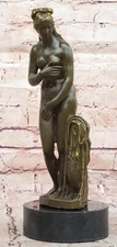 Venus Bronze Sculpture Signed by Jean Patoue Mythological Greek Figurine