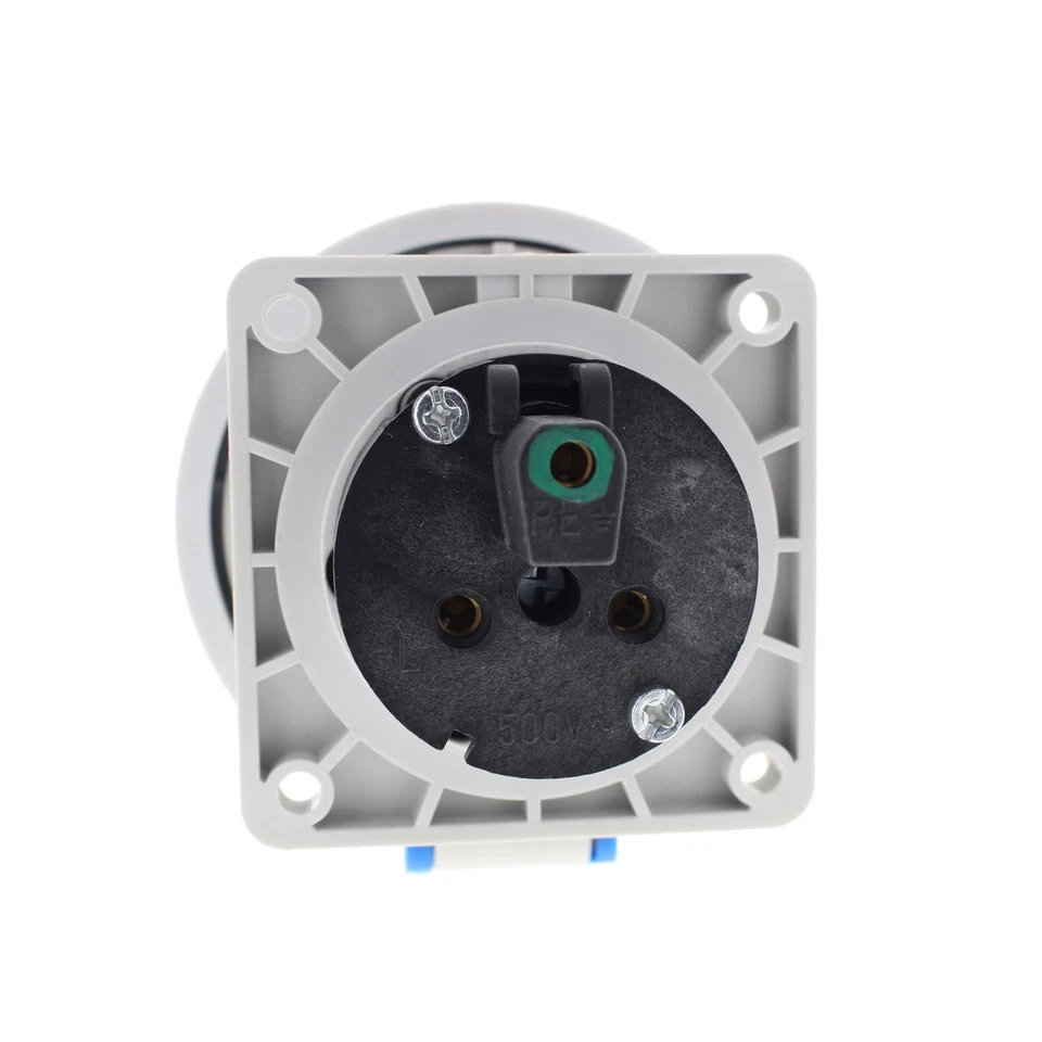 Receptáculo de pasador y manga impermeable Bryant IEC 30A 250V salida hembra 2P3W 330R6W Foto 4 de 4