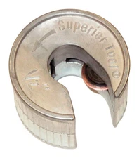 Superior Tool 35012 Zinc Black/Silver Single Handed Pipe Cutter 1/2 Dia. in.