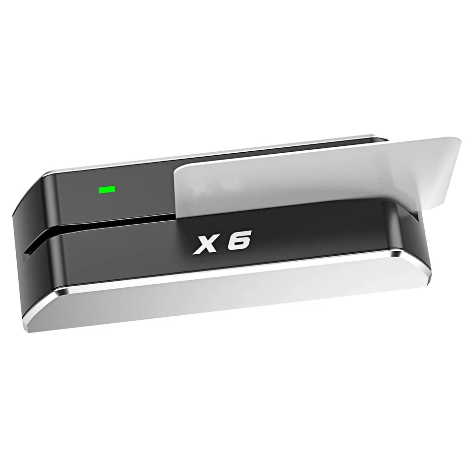 X6 BT Bluetooth Magnetischer VIP Kartenleser Schreiber USB 3 Spuren Swipe Encoder [U... - Bild 3 von 4