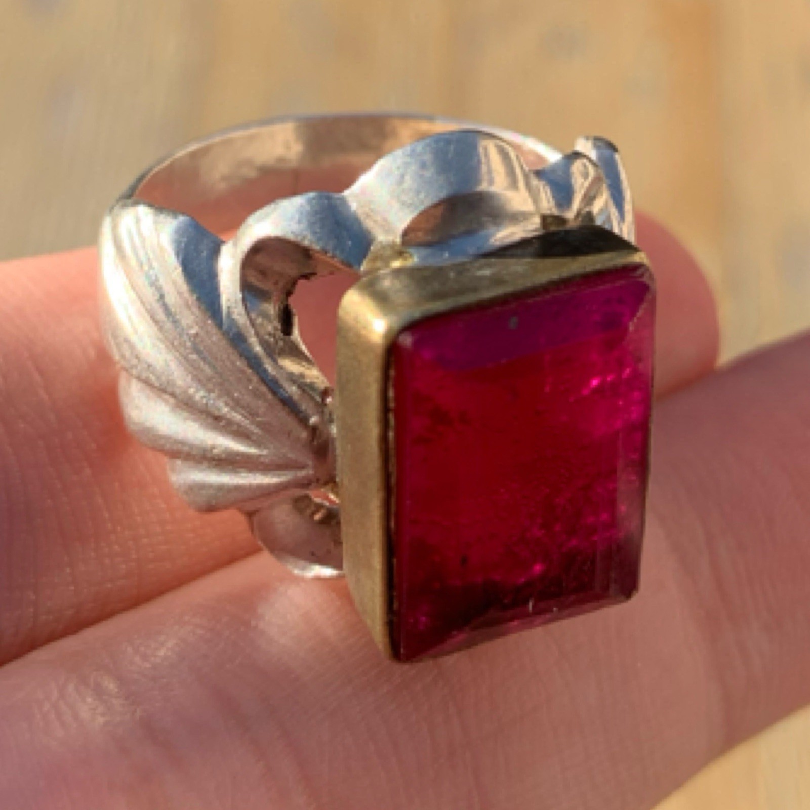 Stunning Rare Vintage Solid Silver Ring Exquisite… - image 4