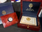 2009 US MINT ULTRA HIGH RELIEF DOUBLE EAGLE MAHOGANY BOX & BOOK  *NO GOLD COIN*