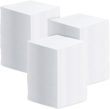150 Pcs White Cotton Handkerchiefs Bulk for Men, 16 X 16 Inch 100