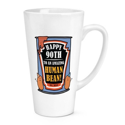Happy 90th To An Amazing Human Bean Birthday 17oz Large Latte Mug Tasse Lustig