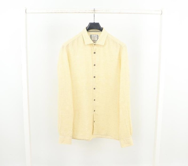 Men Olymp Shirt Yellow Linen 42 / XL / 50