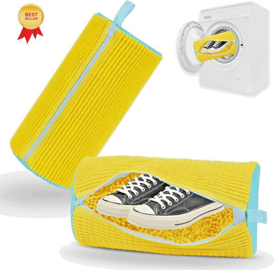 2Pcs Chenille Shoe Washing Bag for Washing Machine Laundry Shoe Cleaner Washer