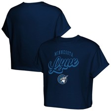 Girls Youth  Navy Minnesota Lynx City Pennant Cropped T-Shirt