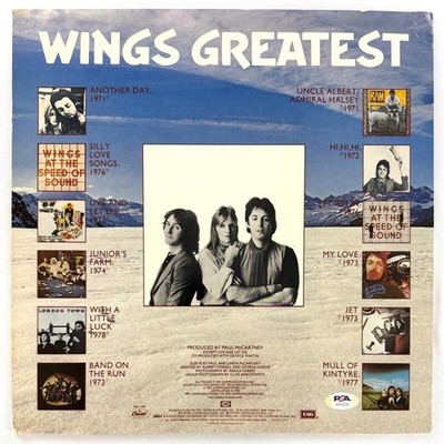 Paul McCartney and Wings Band Signed Autograph Album Vinyl Record