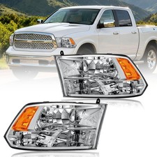 Headlight Assembly, Compatible with 2009-2018 Dodge Ram 1500/2010-2018 Ram 2500