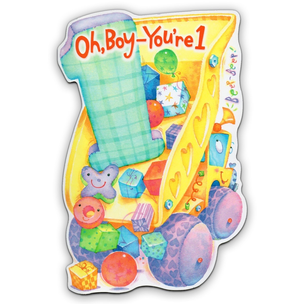 Fun 1 ST BIRTHDAY Card FOR 1 YEAR OLD BOY, Truck by American 