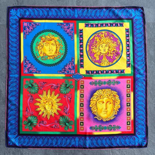 GIANNI VERSACE silk scarf Le Meduse print size 34" from F/W 1991/92