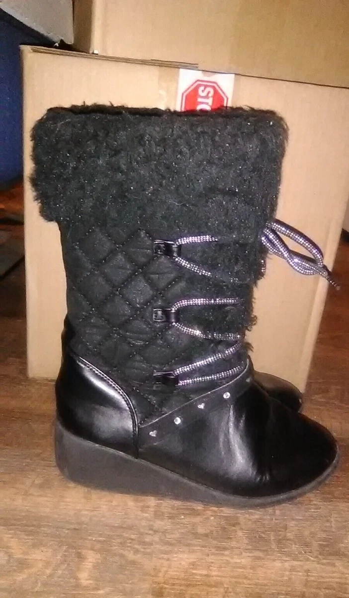Canyon River Blues Girls YG Rachaela Black Fashion Wedge Boot Size 5Y Kohls 2018