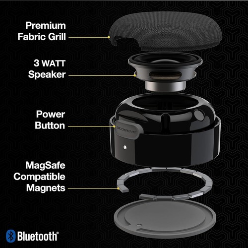 Scosche BoomCan MS Portable Magnetic True Wireless Bluetooth Speaker Black - Picture 7 of 7