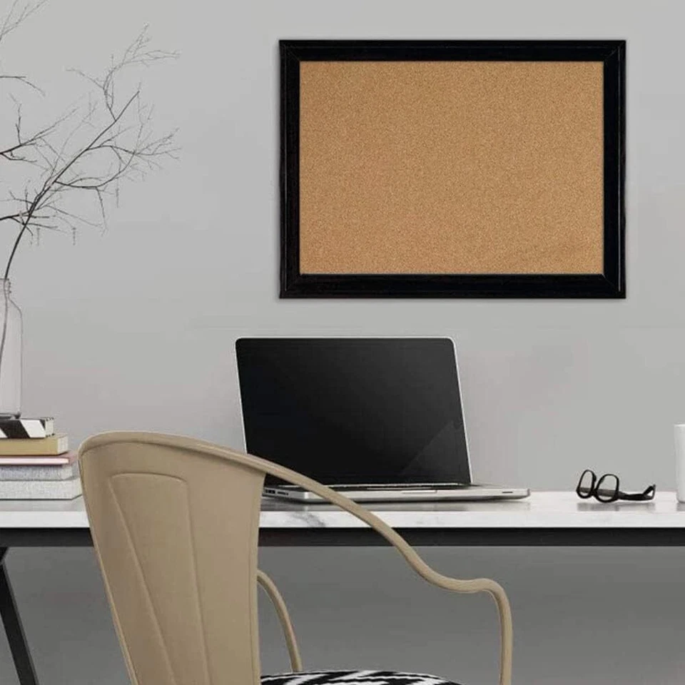 Quartet Cork Bulletin Board, Framed Corkboard, 11” X 17”, Black Frame, Message B - Image 2 of 4