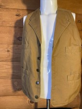 Vintage Scully Vest Mens Size Large Brown Canvas Button Up Western Cut