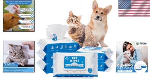 Multipurpose Pet Wipes – 600 Count for Cats & Dogs' Daily Freshening Needs - Picture 2 of 9