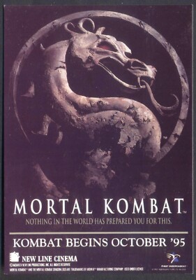 Modern FILM POSTER Postcard: MORTAL KOMBAT (Lewis Tan, Ludi Lin, Hiroyuki Sanada