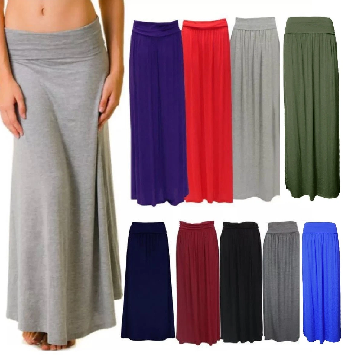 Long pleated maxi hot sale skirt plus size