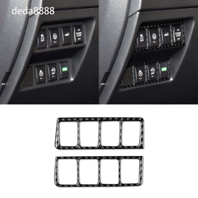 2×Carbon Fiber Interior Mode Switch Button Panel Trim for Nissan X-Trail 2013-21
