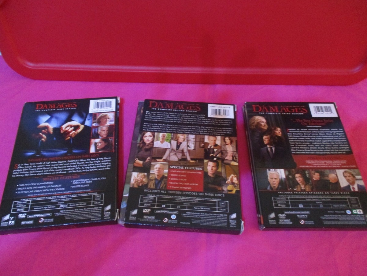 Damages : Complete First, Second & Third Season Glenn Close