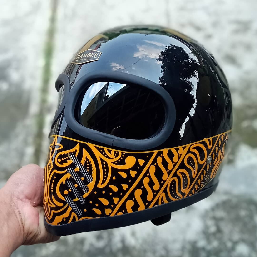 SALE VINTAGE CUSTOM HELMET XF-GP BANDANA FOR CAFERACER CHOPPER