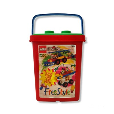 うなぎ‼️ブリエスタ　レッド　ブルーセット中古 Vintage Lego System Freestyle Large Red Bucket Container 1796 1996