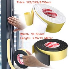 1/2/3/5/8/10mm Thick Single Side Self Adhesive Foam Sealing Tape EVA Sponge Seal