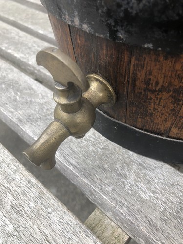 Antique 19th Century Oak Coopered Barrel Original Tap - Picture 4 of 13