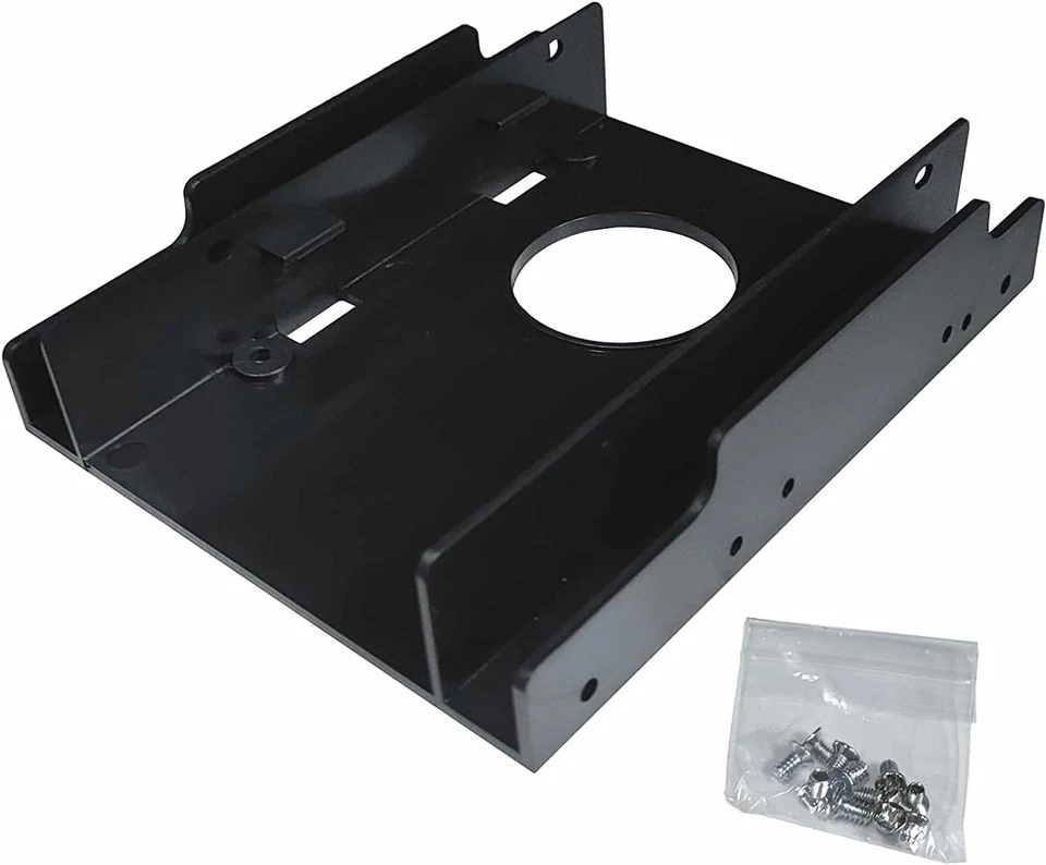 SSD RAIL Dual 2.5 to 3.5 SSD to HDD Adaptor Hard Drive Bay Mount Bracket Kit UK - Image 2 of 4