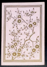 SQ83 Swap Playing Cards 1 Antique Square Corner Flowers Leaves C1800’s