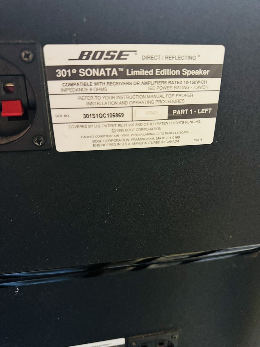 Bose 301 Series III Pair Direct Reflecting Speakers-Matching Bose 301 Series III Pair Direct Reflecting Speakers-Matching
