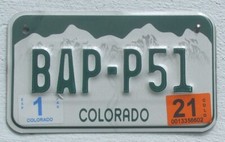 Colorado 2021 USA Motorrad Biker Tablica rejestracyjna - Tablica rejestracyjna motocykla