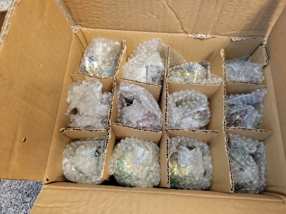 Caja de 12 - 8" Adornos Gota Copo de Nieve Filigrana Metal Vidrio RAZ Foto 2 de 4