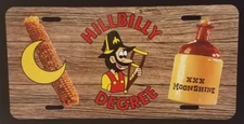 Hillbilly Degree Full Color Auto Plate (HB-AP)