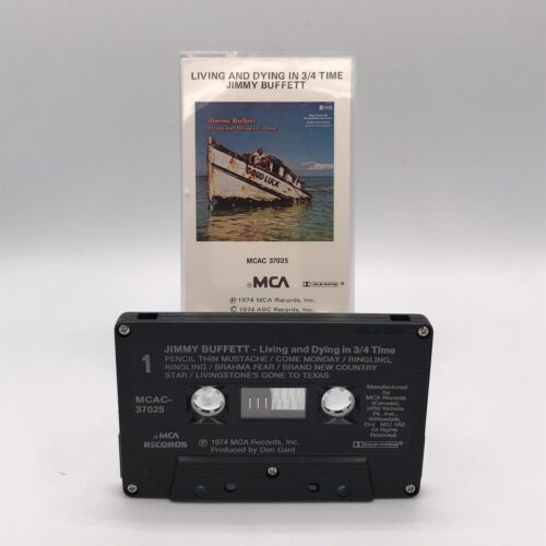 Jimmy Buffett Living and Dying in 3/4 Time On Cassette Tape 1974 Album - Picture 1 of 5