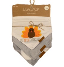 Lila  Jack Bandana Bibs 3 pack NEW