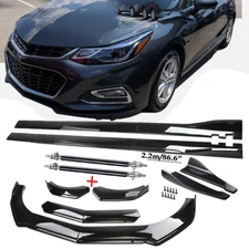 Front Bumper Lip Spoiler Chin Splitter Bod Kit Glossy Black For Chevy Cruze