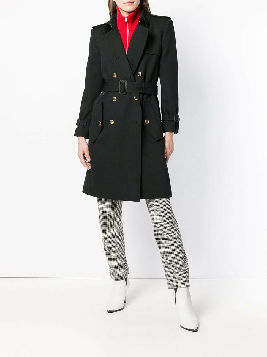 GIVENCHY Women's Military Trench Coat BW002L10EF001 Size 38