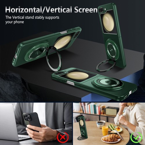 Magnetic Ring Holder Shockproof Case Cover For Samsung Galaxy Z Flip 7 6 5 4 3 - Picture 14 of 31