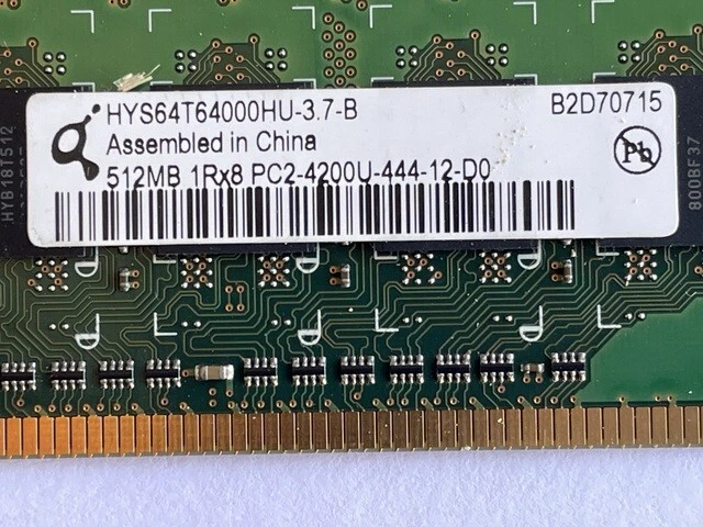 Qimonda 512MB DDR2-533 HYS64T64000HU-3.7-B UDIMM PC2-4200 NON-ECC RAM👀 - Image 2 of 4