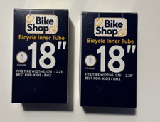 2x Bike Shop 18" Bicycle Inner Tube-Tire Widths 1.75-2.25" w/ Schrader Valve