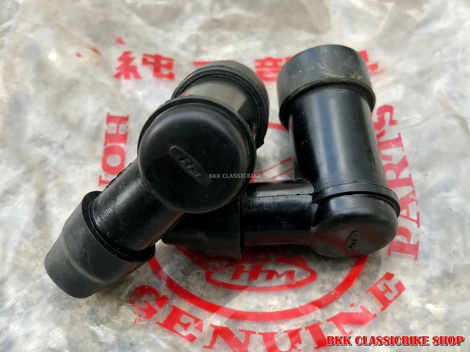 Bujía tapa original HONDA C72 C77 CA72 CA77 CB72 CB77 CL72 CL77 logotipo HM 2 piezas Foto 2 de 4