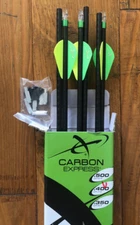 Carbon Express Maxima XRZ 250 6PK  Arrows, 400 Spine 51080 Inserts Included