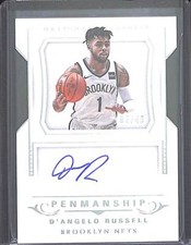 2017-18 Panini National Treasures Penmanship Autograph #PM-DRS D'Angelo Russell 