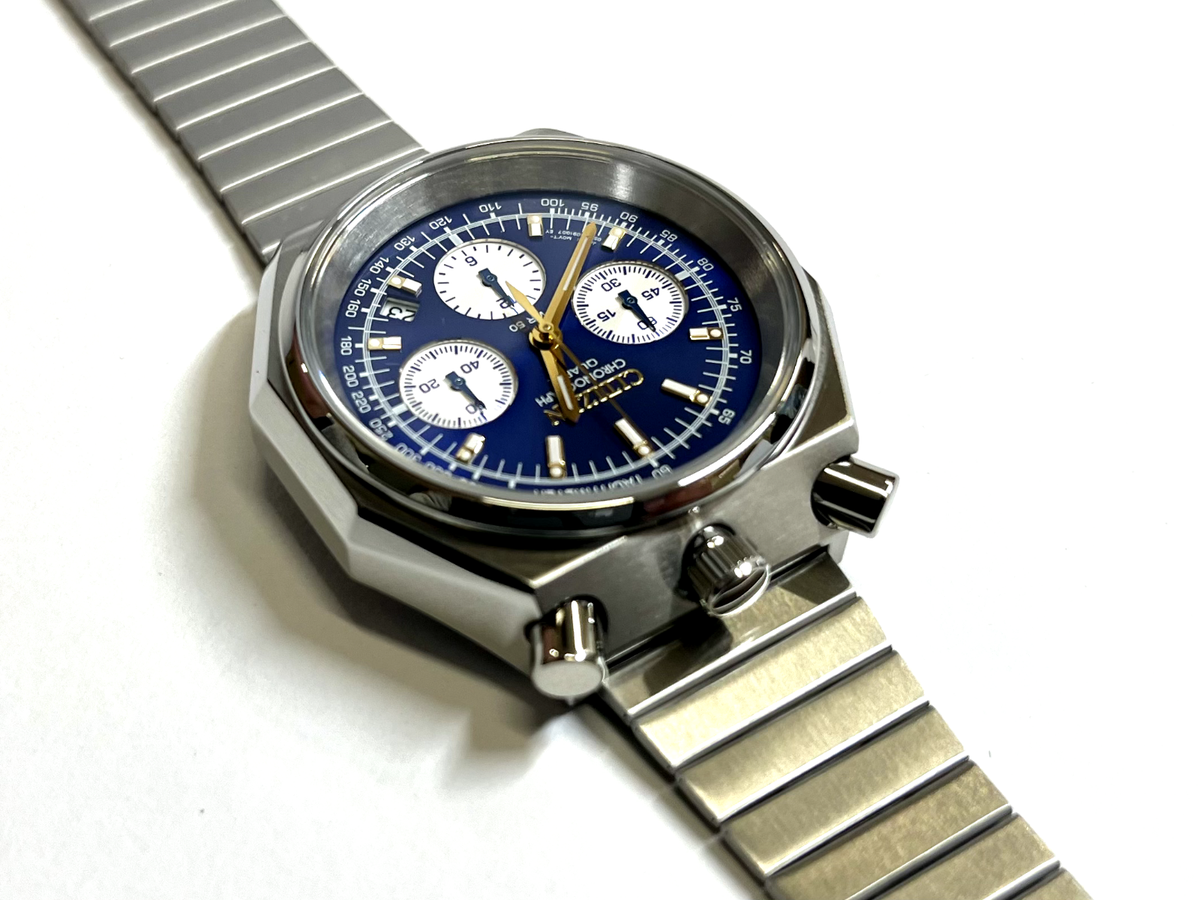 Citizen AN3700-71L Blue Tsuno Chrono Chronograph Watch Record