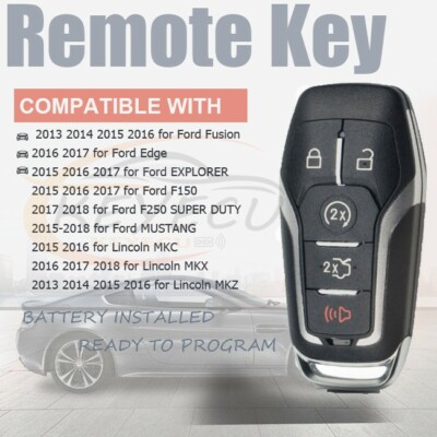 Replacement 5-Button Smart Key Fob Remote For Ford & Lincoln (Fits Edge, Explorer, Mustang, Fusion, MKZ, MKC, MKX) - FCC M3N-A2C31243300