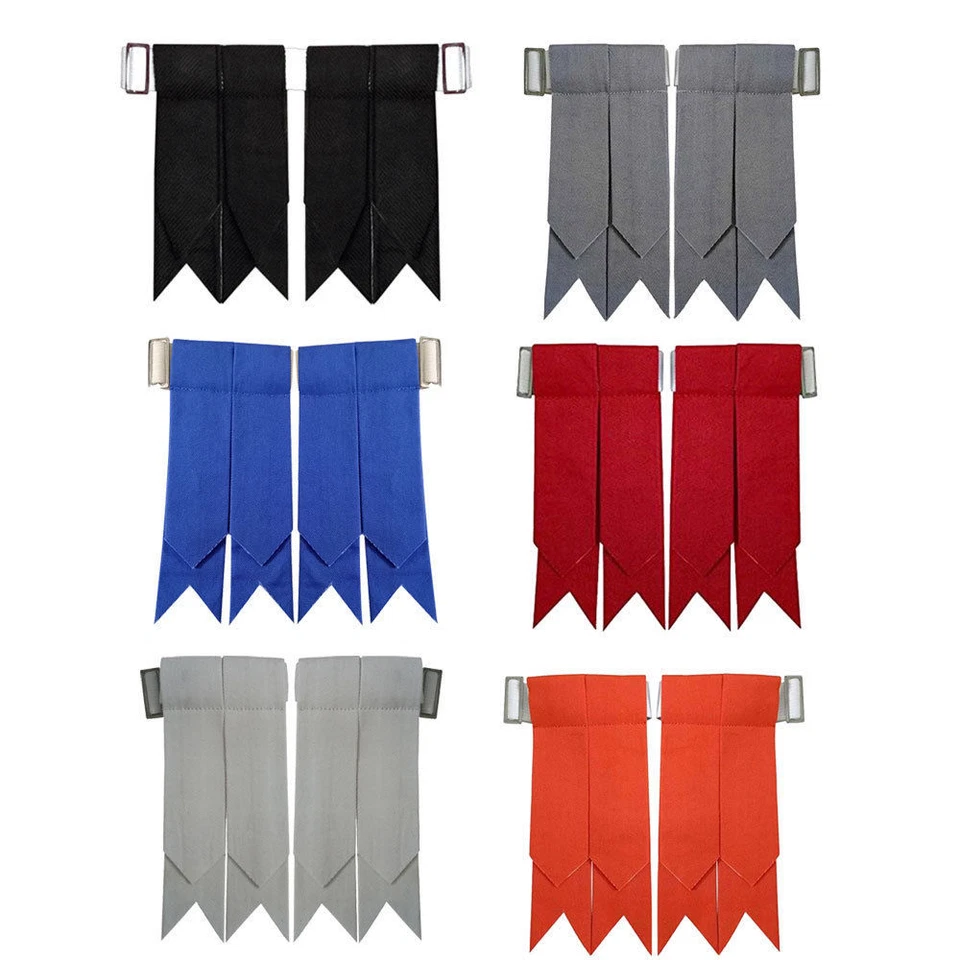 THISTLE EMBLEM TE Herren Schottische Kilt Schlauch Socke Blitzt Strumpfbänder Spitz Metallschlaufe Acrylwolle