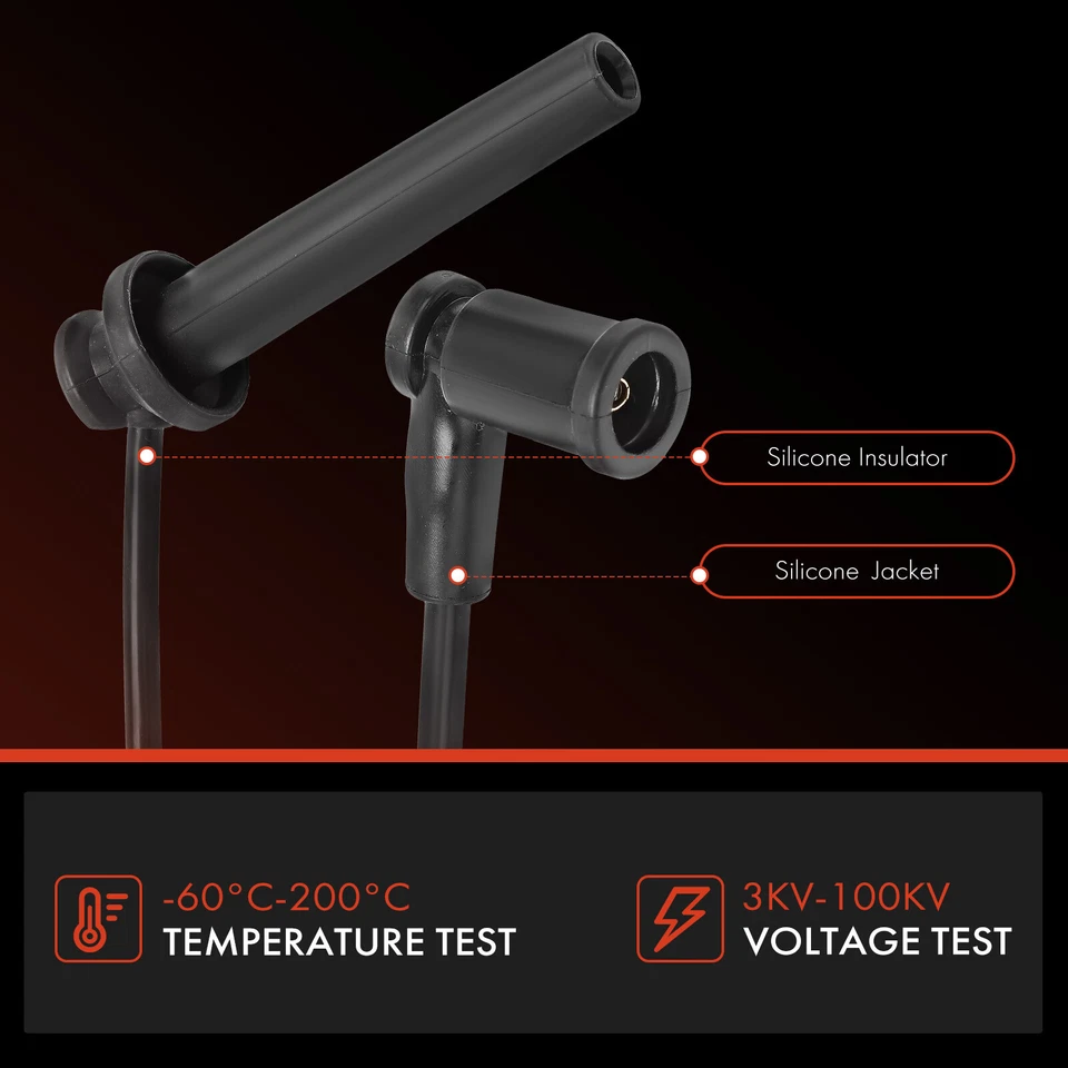 Juego de 6 cables de bujía nuevos para Mazda MPV 2000 Mercury Cougar 2001-2002 2,5 L Foto 4 de 4