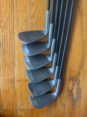Right Handed Mega Force L Flex Irons 3,4,5,8,9,PW Graphite Set PowerBilt Grips